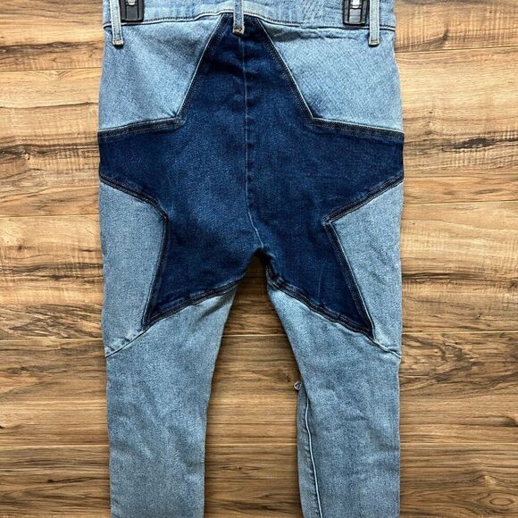 Revice Star Butt Jeans Womens 29/US 8 Blue Denim Distressed High Rise Stretch - Picture 7 of 7